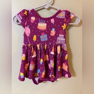 Little Sleepies Birthday Celebration Twirl Dress 3-6 months VGUC bodysuit